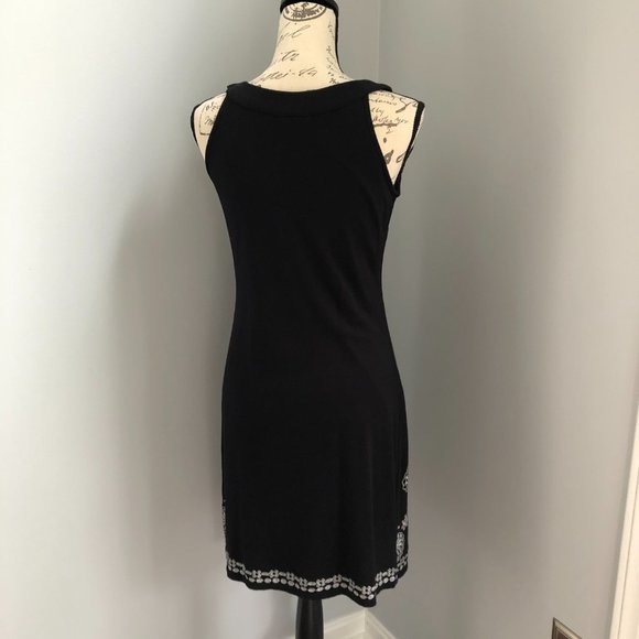 Embroidered Black Dress - Picture 9 of 10